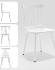 Windsor White Dining Chairs (Set of 4) - From Where - 