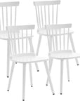 Windsor White Dining Chairs (Set of 4) - From Where - 