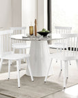 Windsor White Dining Chairs (Set of 4) - From Where - 