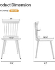 Windsor White Dining Chairs (Set of 4) - From Where - 