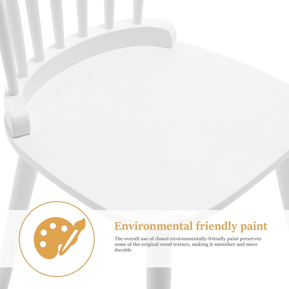Windsor White Dining Chairs (Set of 4) - From Where - 