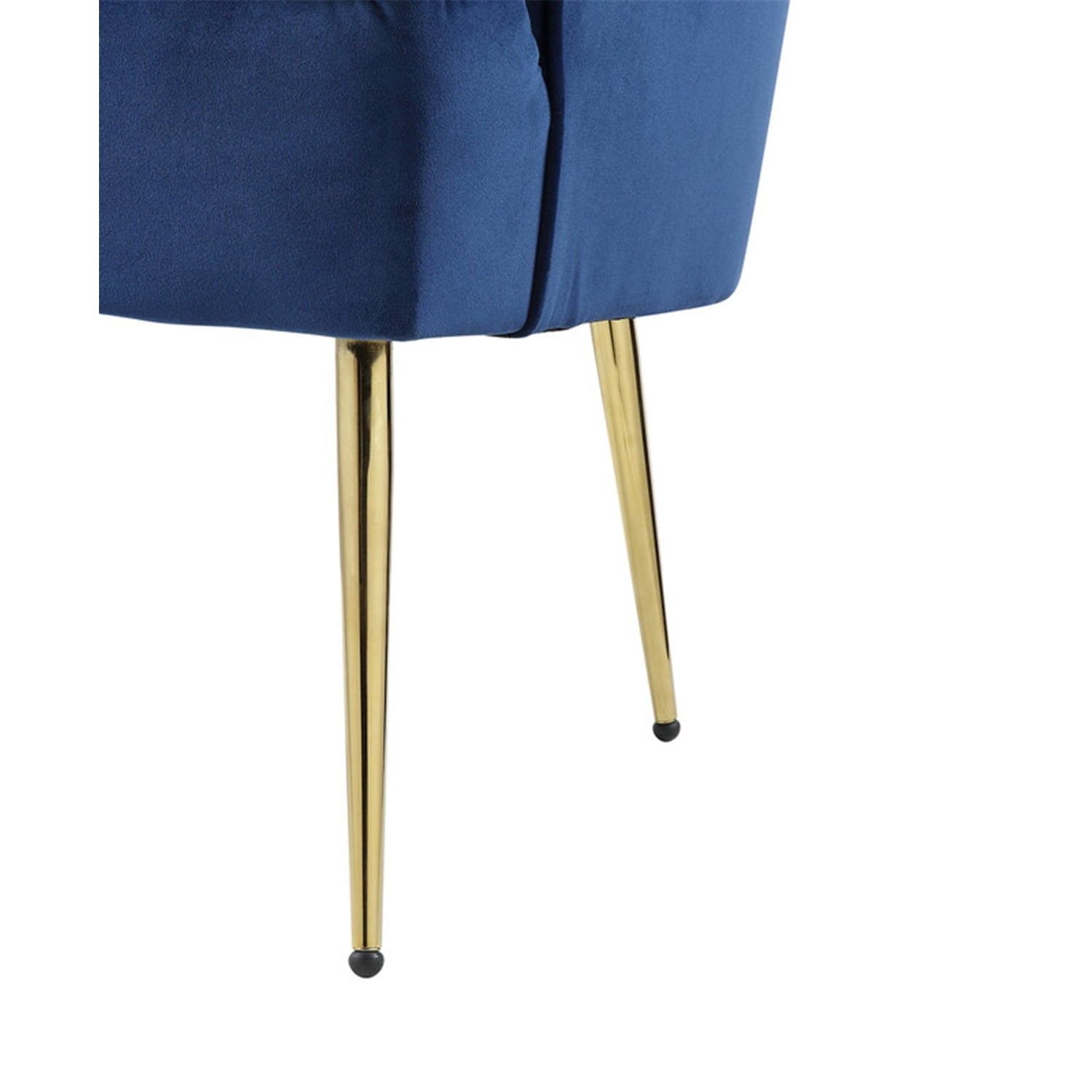 Wingback Accent Arm Chair with Metal Legs in Blue - From Where - 