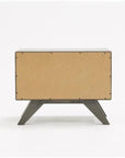 Wood and Stainless Steel Nightstand - From Where - 