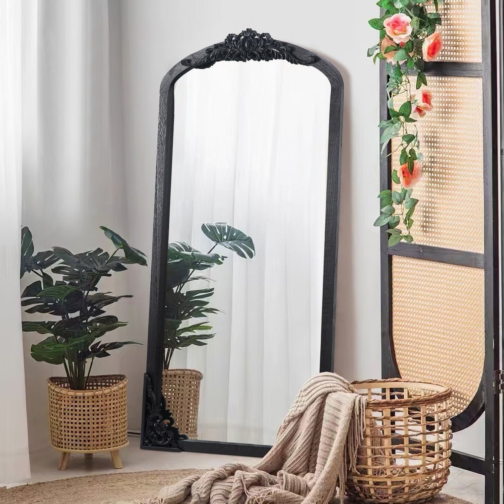 Wood Arched Standing Mirror Wall Mirror - From Where - 