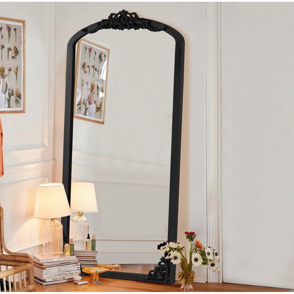 Wood Arched Standing Mirror Wall Mirror - From Where - 