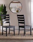 Wood Armless Dining Chairs (Set Of 2) - From Where - 