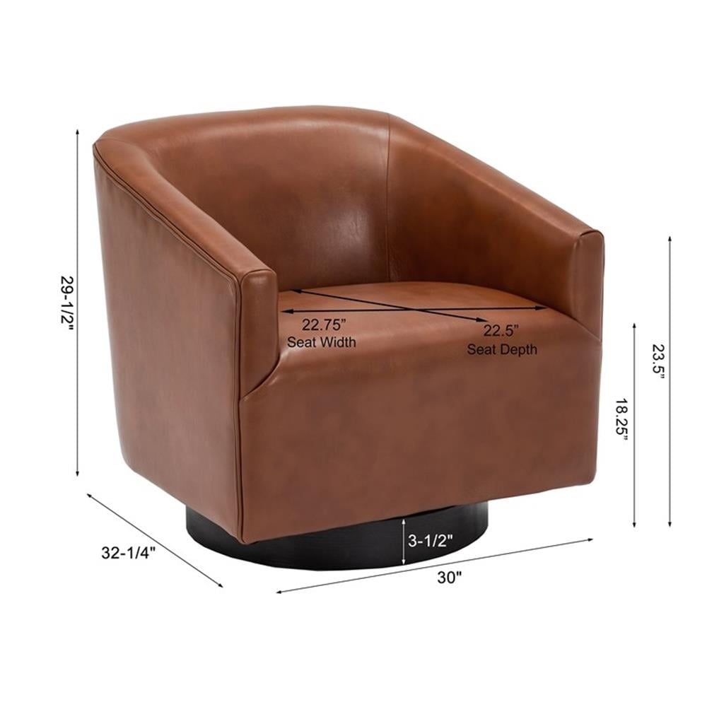 Wood Base Swivel Accent Chair - From Where - 