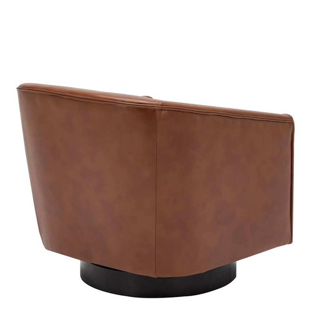 Wood Base Swivel Accent Chair - From Where - 