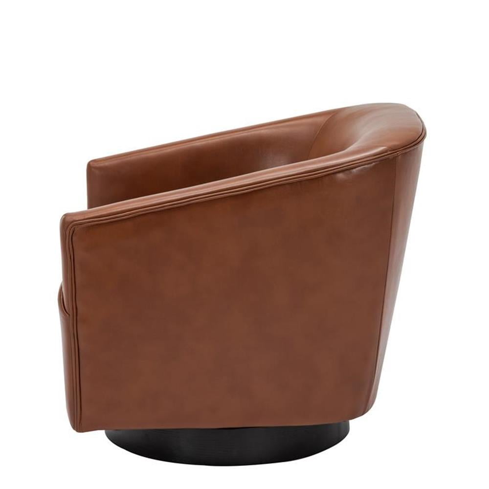 Wood Base Swivel Accent Chair - From Where - 