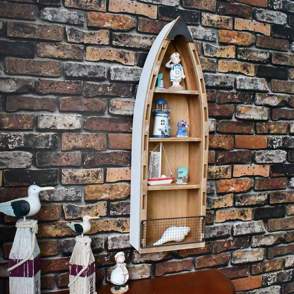 Wood Boat Shelf - From Where - 
