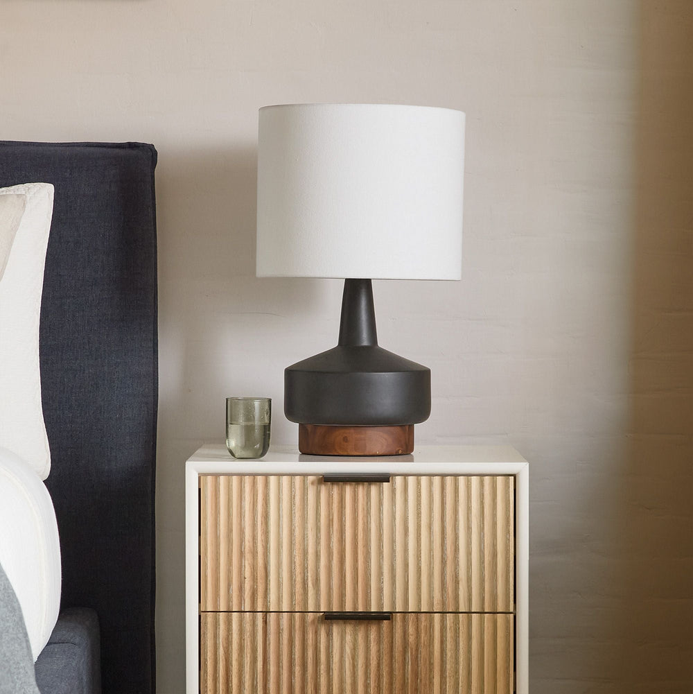 Wood &amp; Ceramic Table Lamp (22") - From Where - Living Room