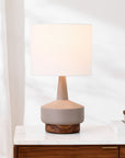 Wood & Ceramic Table Lamp - From Where Finds -