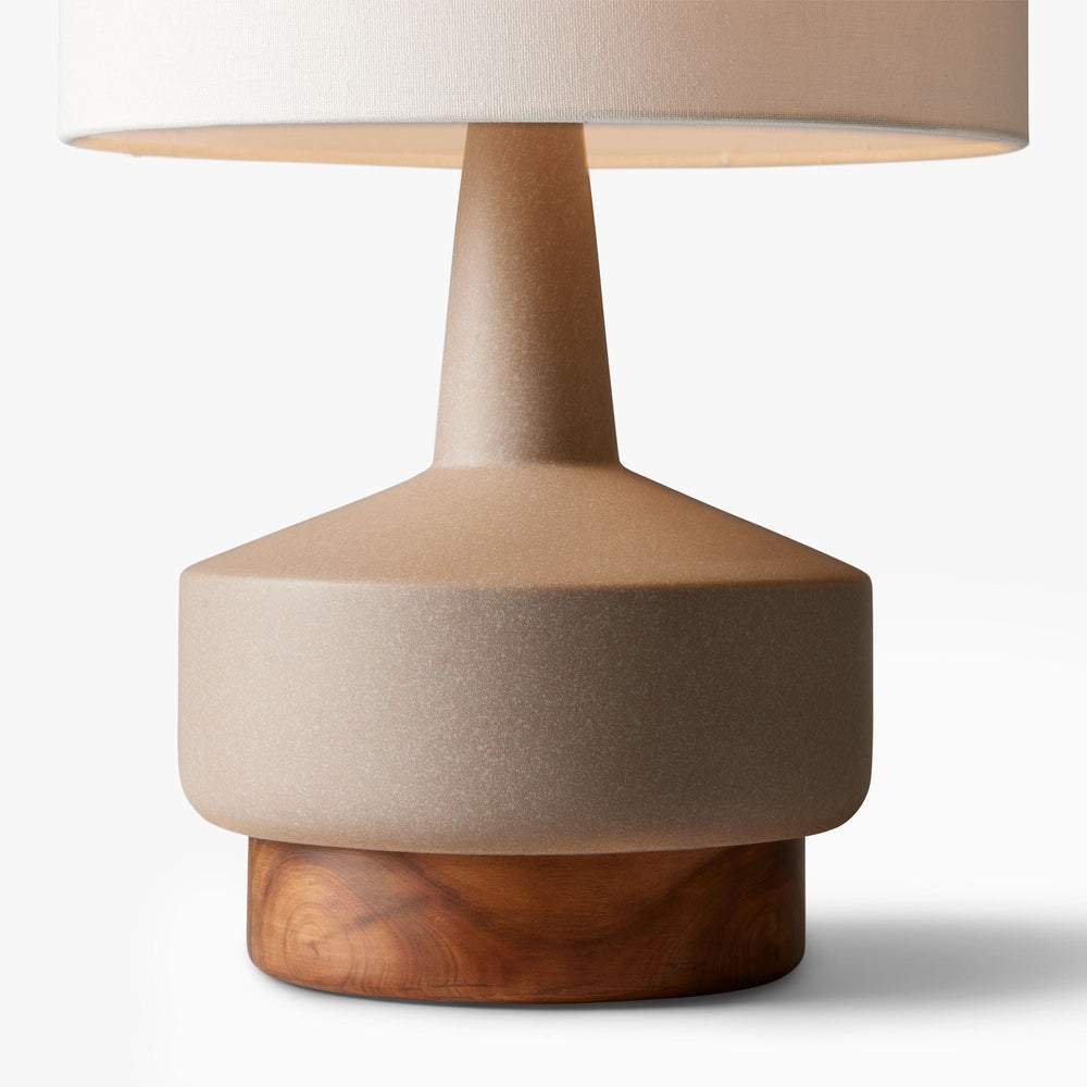 Wood &amp; Ceramic Table Lamp - From Where Finds -
