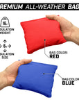 Wood Cornhole Set - Vintage Wood Designs - American Flag - From Where - 
