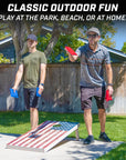 Wood Cornhole Set - Vintage Wood Designs - American Flag - From Where - 