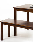 Wood Dining Table 2 Benches - From Where - 