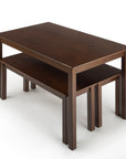 Wood Dining Table 2 Benches - From Where - 