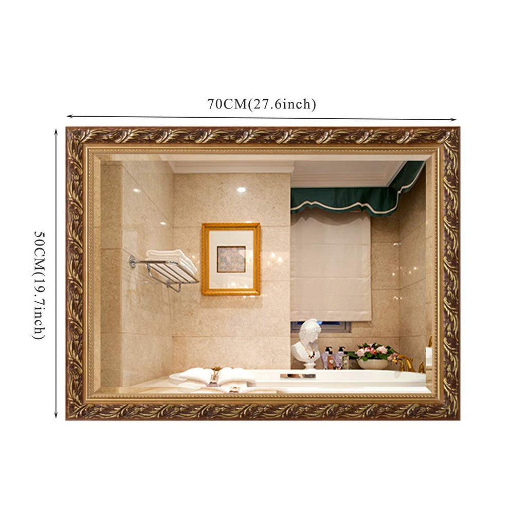 Wood Frame Retro Hanging Accent Mirror - From Where - 