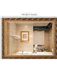 Wood Frame Retro Hanging Accent Mirror - From Where - 
