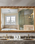 Wood Frame Retro Hanging Accent Mirror - From Where - 