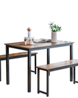 Wood Kitchen Dining Table Set - From Where - 