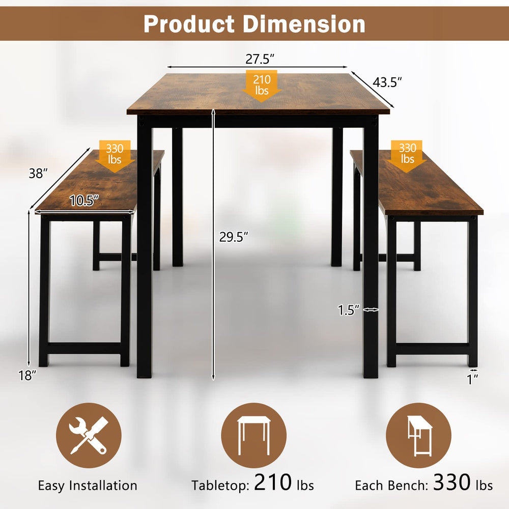 Wood Kitchen Dining Table Set - From Where - 