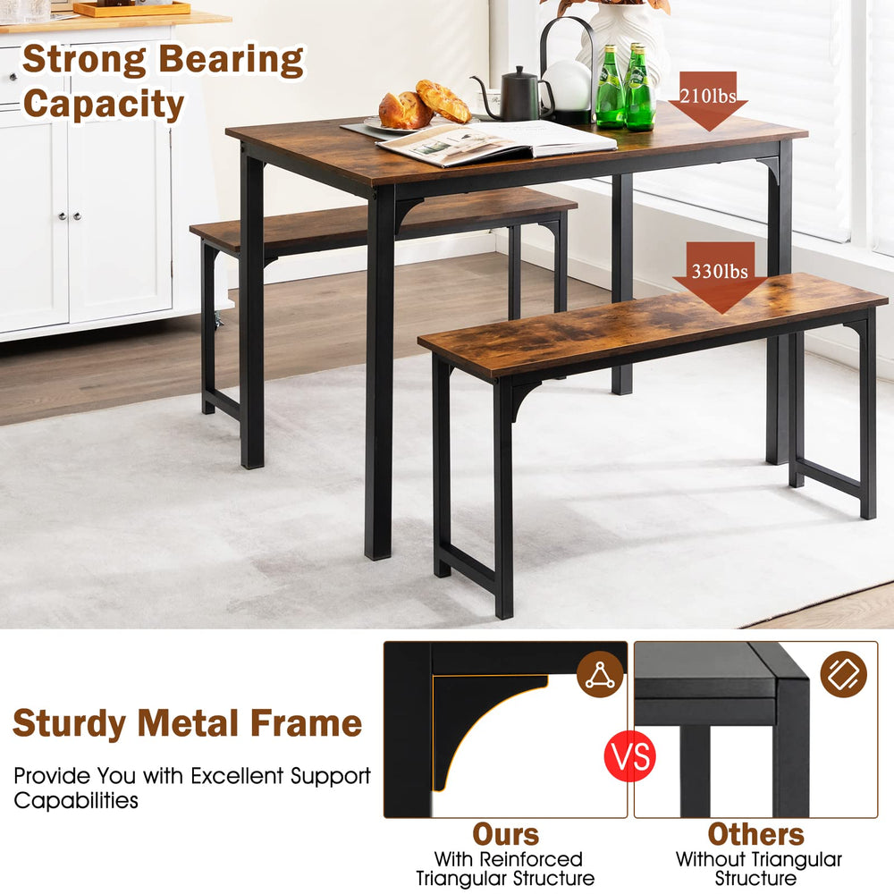 Wood Kitchen Dining Table Set - From Where - 