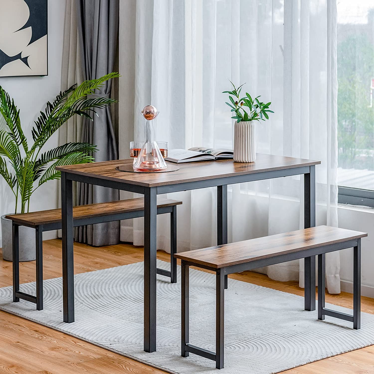 Wood Kitchen Dining Table Set - From Where - 
