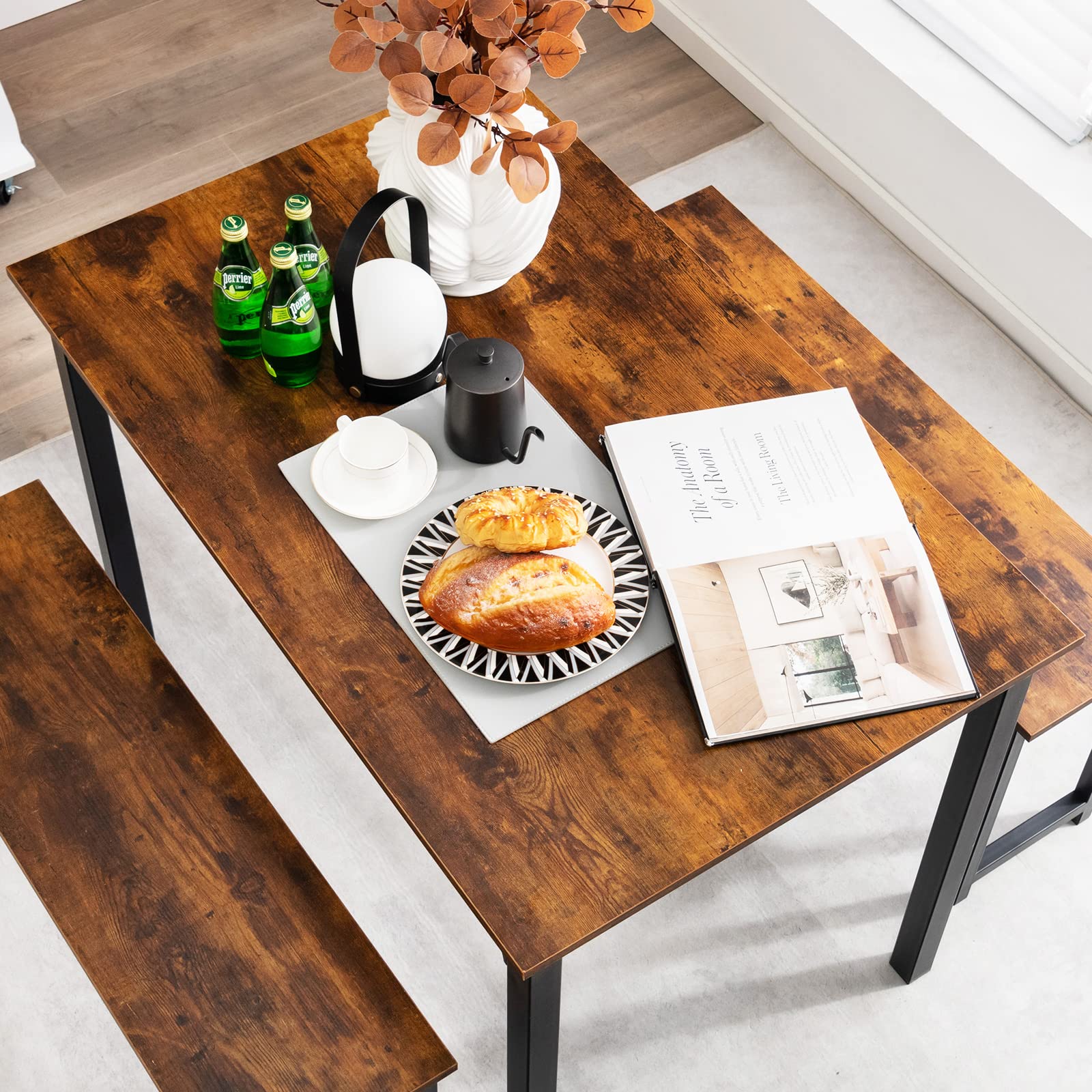 Wood Kitchen Dining Table Set - From Where - 