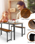 Wood Kitchen Dining Table Set - From Where - 