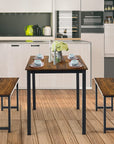 Wood Kitchen Dining Table Set - From Where - 