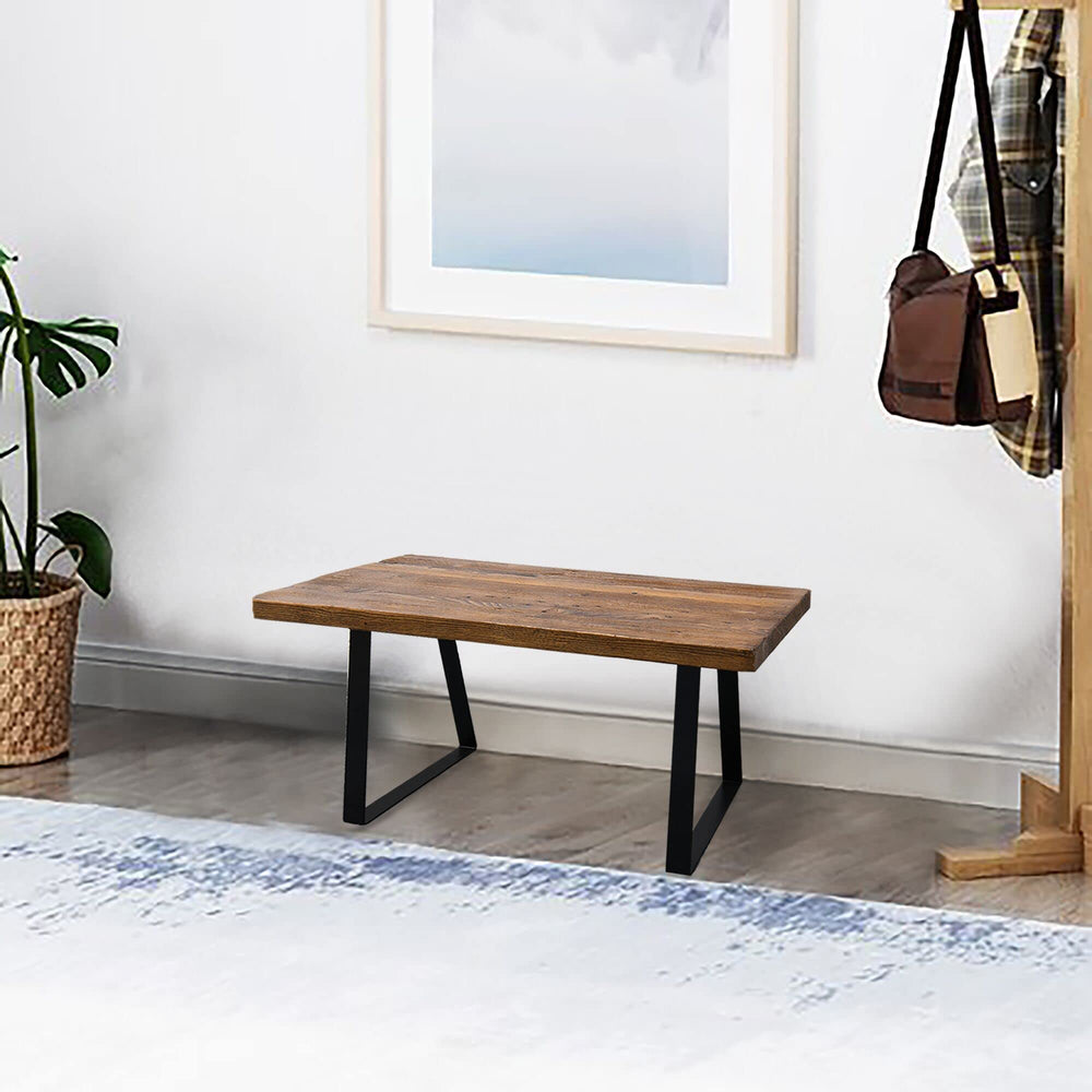 Wood Rectangle Entryway Bench - From Where - 