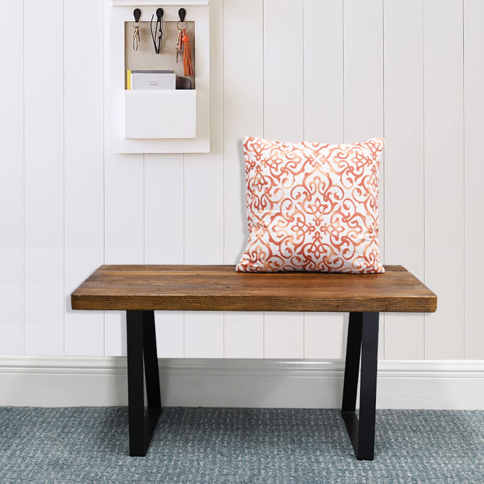 Wood Rectangle Entryway Bench - From Where - 