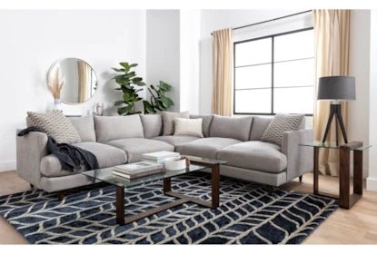 Wood Rectangle Glass Coffee Table - From Where - 