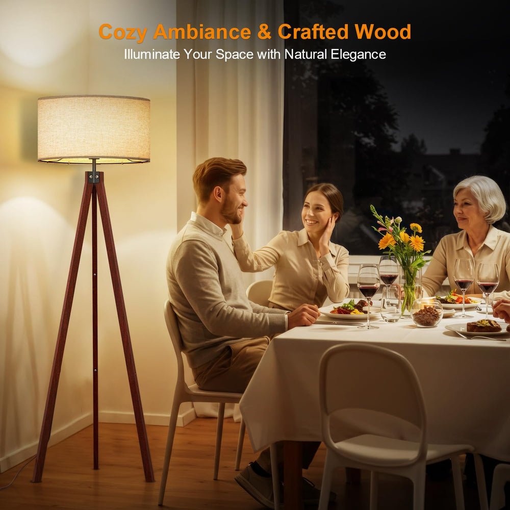 Wood Tripod Floor Lamp - From Where - 