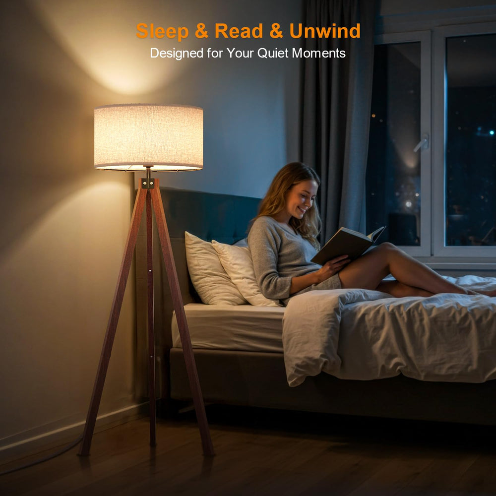 Wood Tripod Floor Lamp - From Where - 