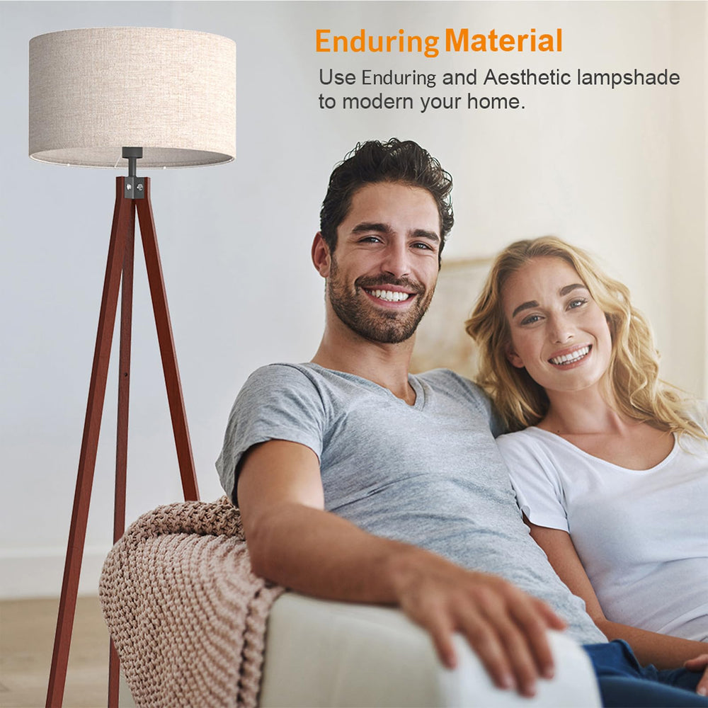 Wood Tripod Floor Lamp - From Where - 