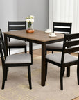 Wooden Black Dining Chairs (Set of 4) - From Where - 