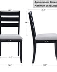 Wooden Black Dining Chairs (Set of 4) - From Where - 