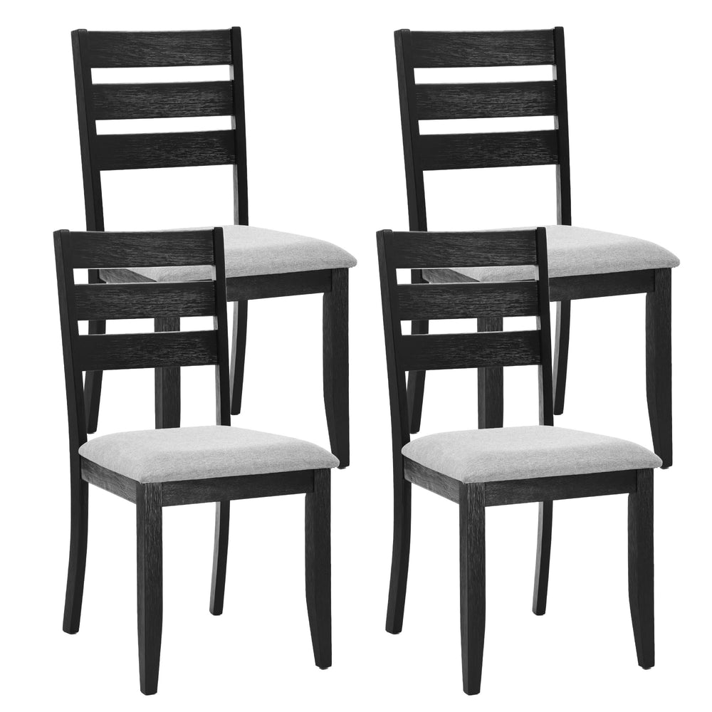 Wooden Black Dining Chairs (Set of 4) - From Where - 
