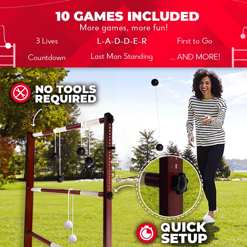Wooden Ladder Ball Game Set - From Where - 