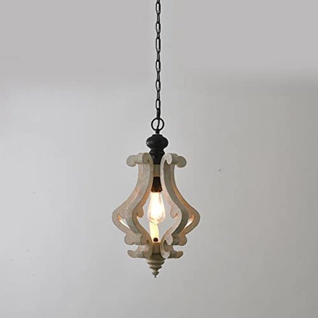 Wooden Pendant Vintage Chandelier - From Where - 