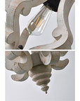 Wooden Pendant Vintage Chandelier - From Where - 