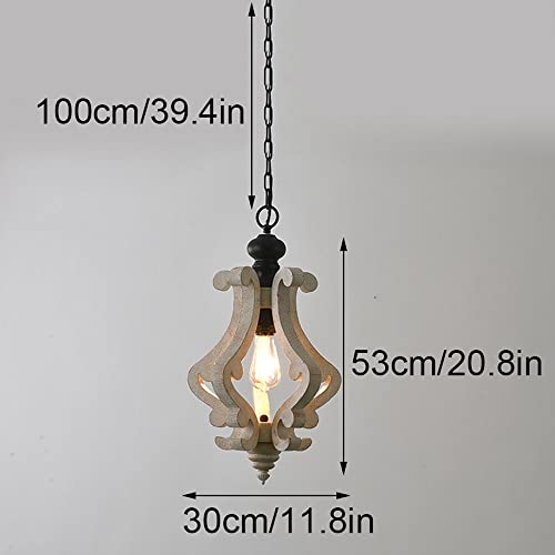 Wooden Pendant Vintage Chandelier - From Where - 