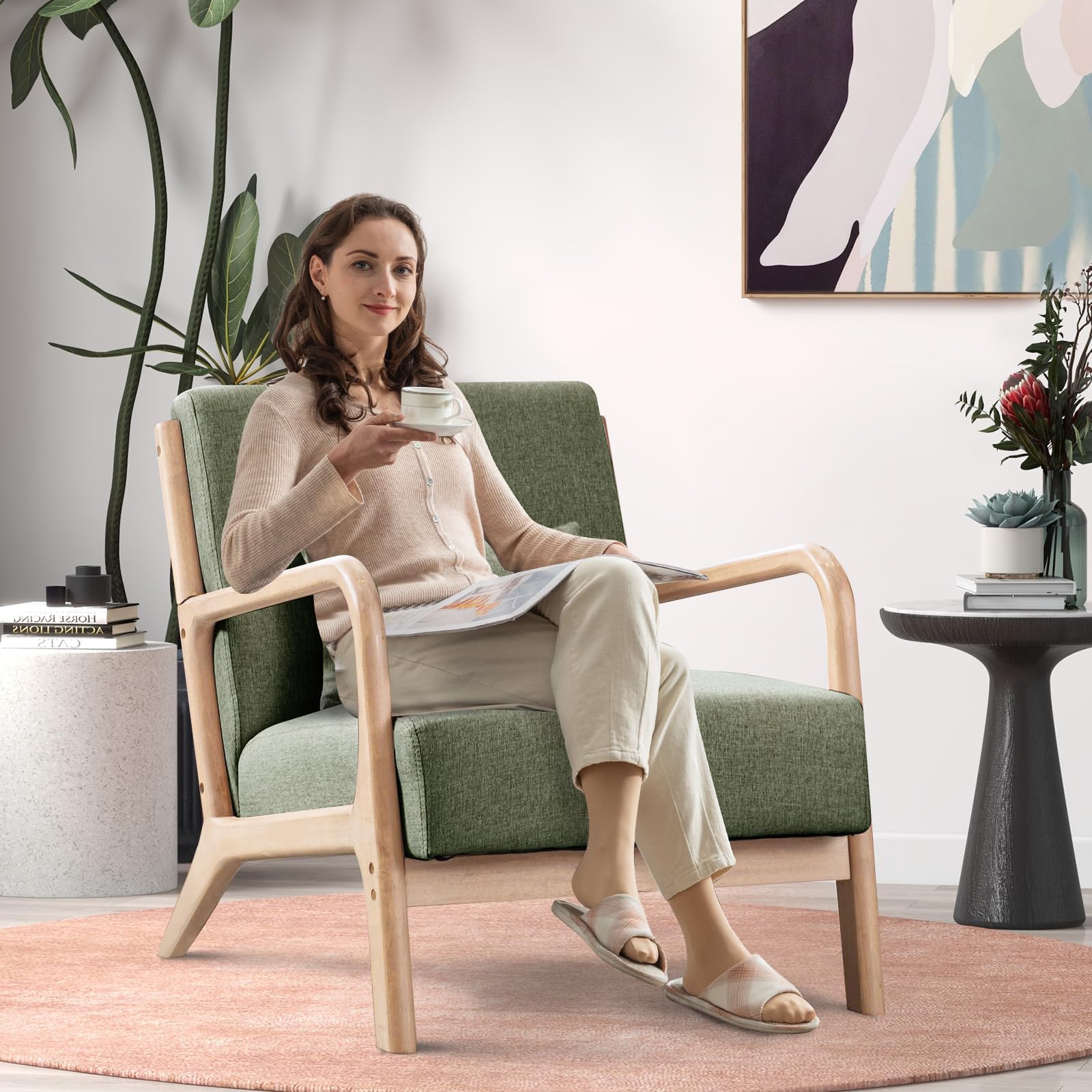 Wooden Reading Chair (Set of 2) - From Where - 