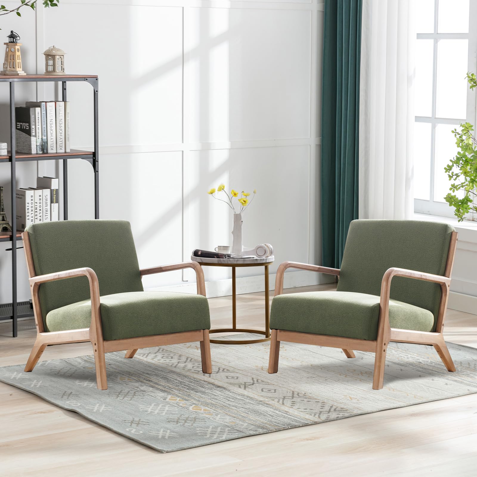 Wooden Reading Chair (Set of 2) - From Where - 