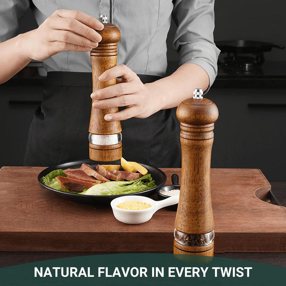 Wooden Salt and Pepper Grinder Set - From Where - 