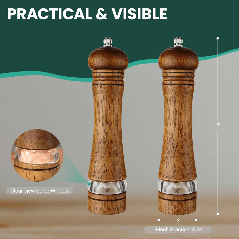 Wooden Salt and Pepper Grinder Set - From Where - 