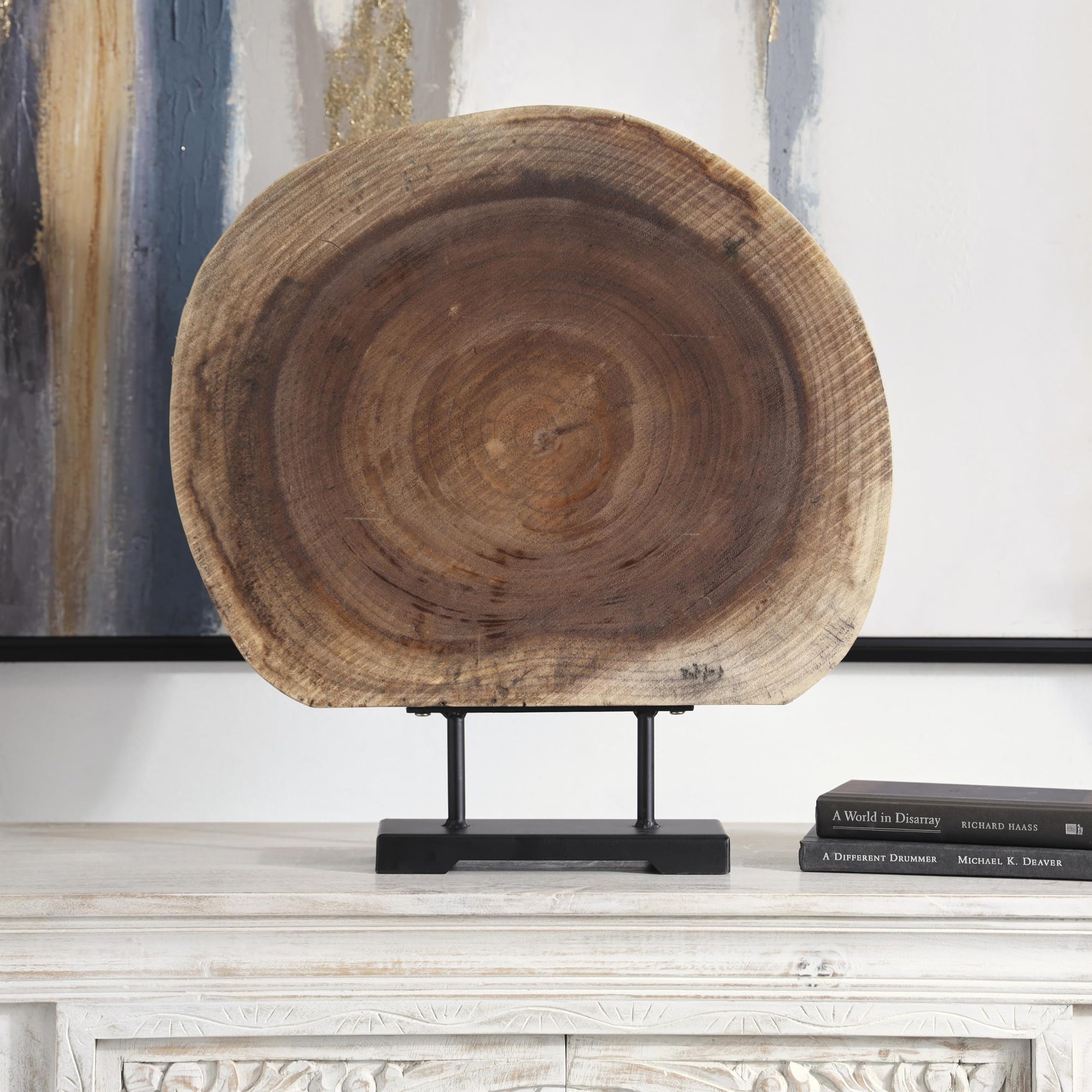 Wooden Slab Decorative Sculpture - From Where - 