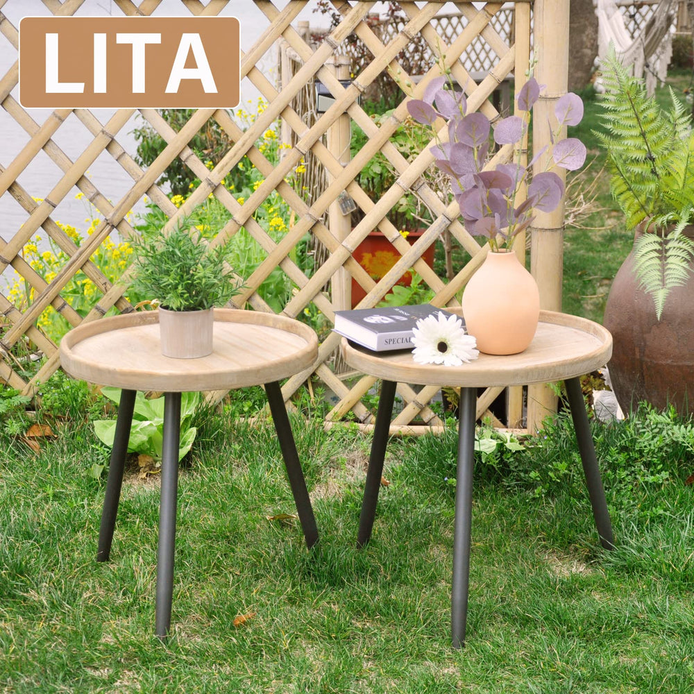 Wooden Tray Table (Set of 2) - From Where - 